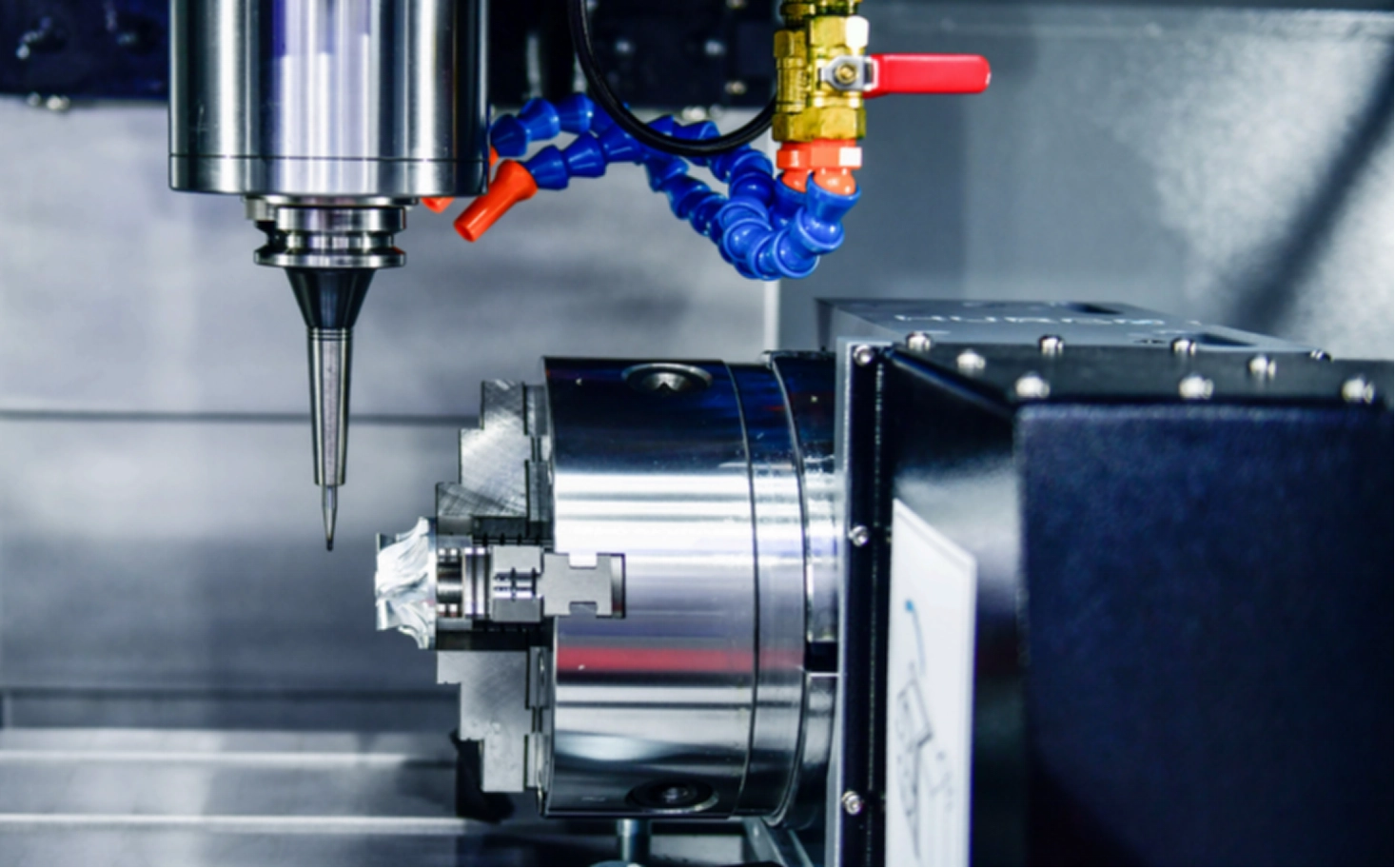 5-axis CNC machining center for engineering plastic components