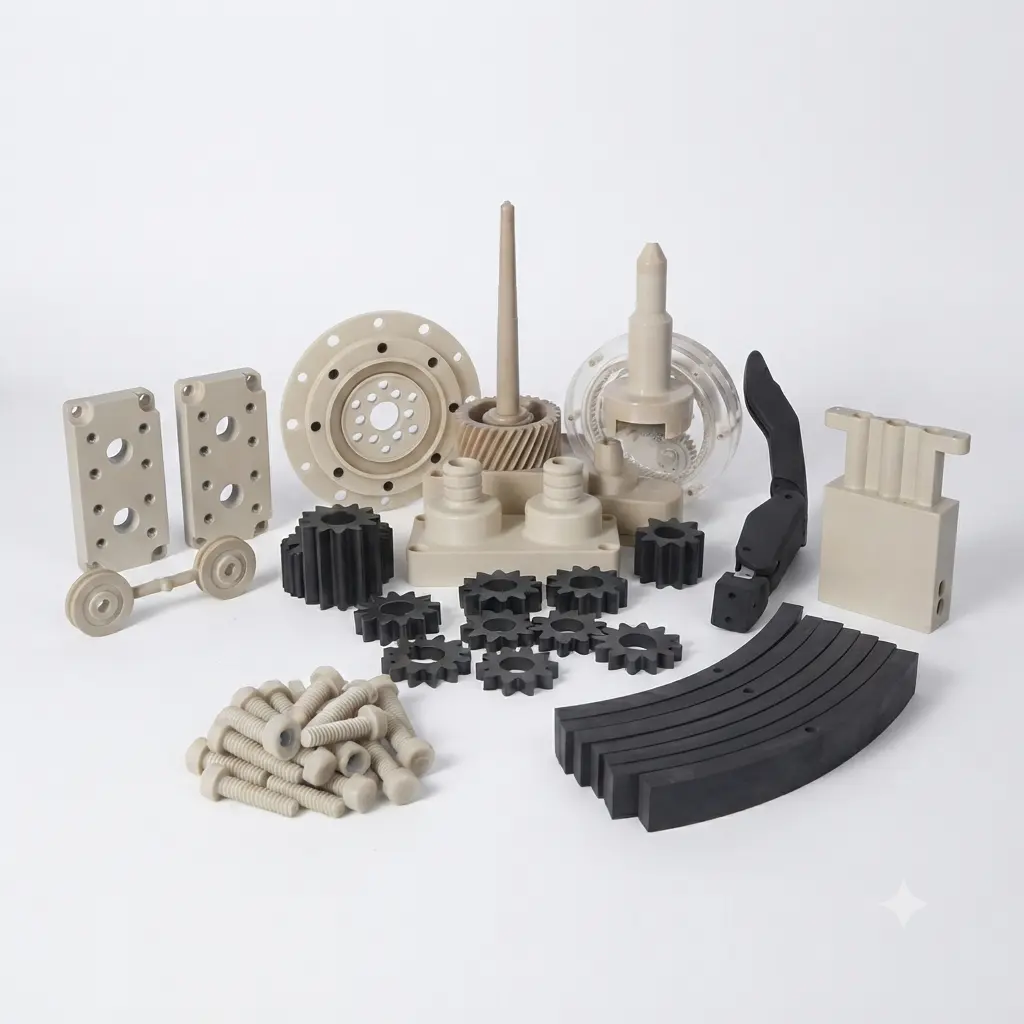 Industrial equipment application for plastic resin materials