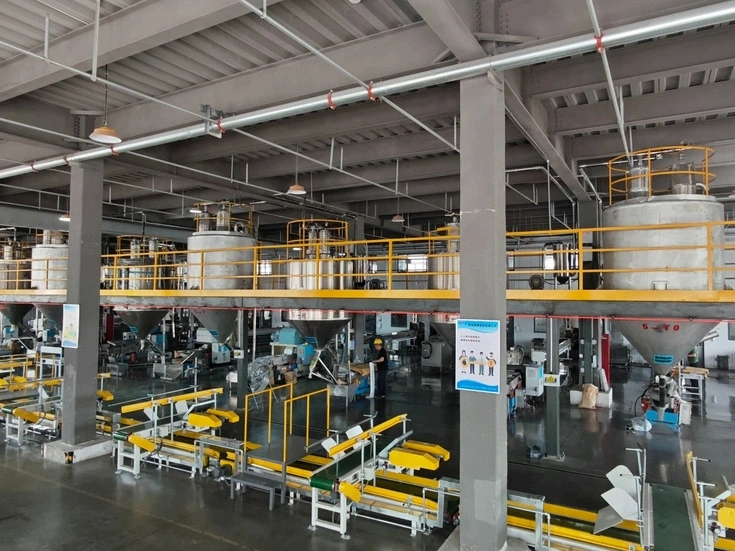 Plastic granules packaging and production line